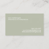 モノグラ素朴ムシンプルヴィンテージバーンウッド 名刺 (裏面)