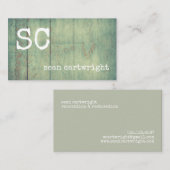 モノグラ素朴ムシンプルヴィンテージバーンウッド 名刺 (正面/裏面)