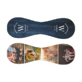 モノグラ素朴ムネービーブルーウッドフォトコラージュ 野球ボール (パネル)