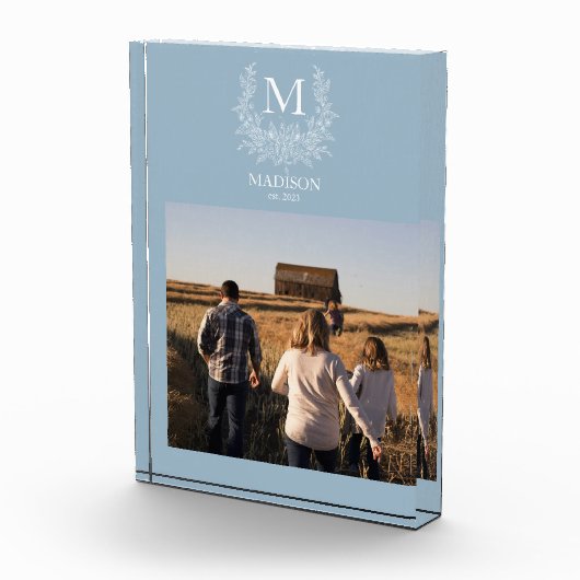 モノグラ素朴ムパーソナライズされたイニシャルフォトブロック フォトブロック (右)