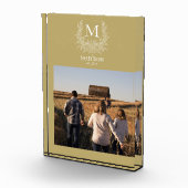 モノグラ素朴ムパーソナライズされたイニシャルフォトブロック フォトブロック (右)