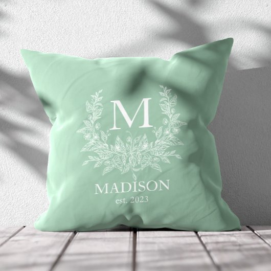 モノグラ素朴ムパーソナライズされたイニシャル クッション