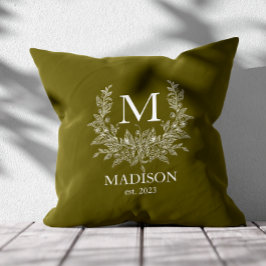モノグラ素朴ムパーソナライズされたイニシャル クッション