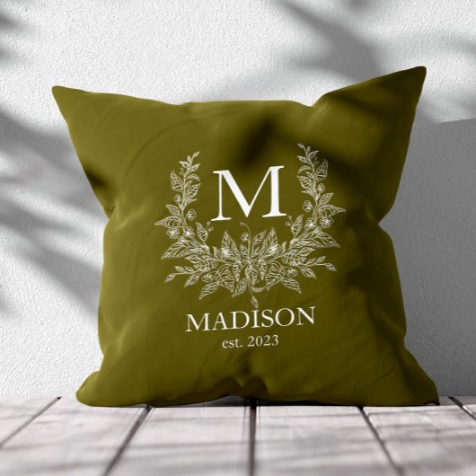 モノグラ素朴ムパーソナライズされたイニシャル クッション