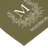 モノグラ素朴ムパーソナライズされたイニシャル ショートテーブルランナー (コーナー)