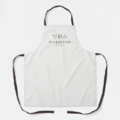 モノグラ素朴ムパーソナライズされた エプロン (正面)