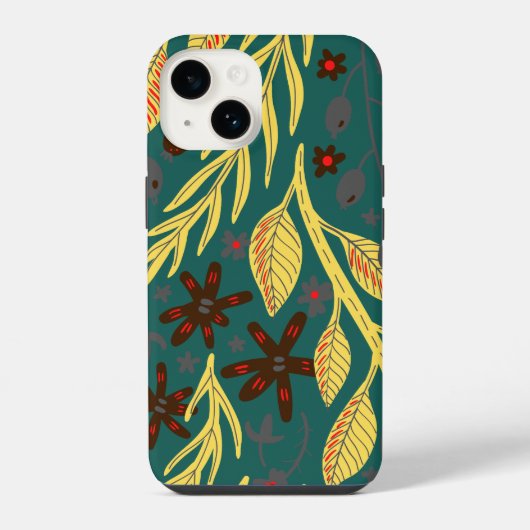 モノグラ素朴ムフローラ iPhoneケース (裏面)