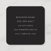 モノグラ素朴ム付き木材 スクエア名刺 (裏面)