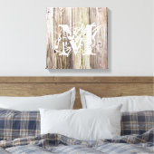 モノグラ素朴ム付き木板 キャンバスプリント (インサイチュ (寝室))