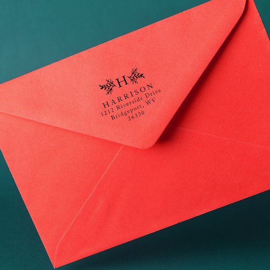 モノグラ素朴ム差出人住所 セルフインキングスタンプ