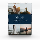 モノグラ素朴ム海軍ブルー新着コラージュ フォトブロック (正面)