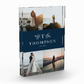 モノグラ素朴ム海軍ブルー新着コラージュ フォトブロック (左)