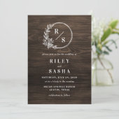 モノグラ素朴ム結婚式招待状 招待状 (スタンド正面)