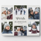 モノグラ素朴ム6フォトコラージュ家族白黒 フォトプラーク (正面)