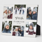 モノグラ素朴ム6フォトコラージュ家族白黒 フォトプラーク (側面)