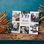 モノグラ素朴ム6フォトコラージュ家族白黒 フォトプラーク<br><div class="desc">6枚の写真のコラージュでシンプルイニシャルや素朴な枝を囲み、名前と年。黒素晴らし色と白シンプル色で記念品を贈る今年の特集、家族の写真最高の撮影や孫の写真、写真など結婚、このディスプレイの特徴。</div>