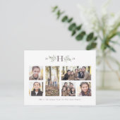 モノグラ素朴ム6写真クリスマスコラージュ シーズンポストカード (スタンド正面)