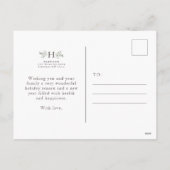 モノグラ素朴ム6写真クリスマスコラージュ シーズンポストカード (裏面)