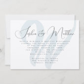 モノグラ結婚したム式モダン招待状 招待状 (正面)