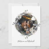 モノグラ結婚ムのフローラ書モダン道 招待状 (裏面)