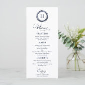 モノグラ結婚ムのメニューカードNavy Blue メニュー (スタンド正面)