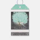 モノグラ結婚ムの写真造幣局または任意のカスタム色 ギフトタグ (裏面)