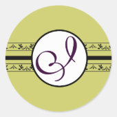 モノグラ結婚ムヴィンテージ縁ど ラウンドシール (正面)