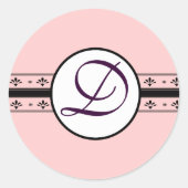 モノグラ結婚ムヴィンテージ縁ど ラウンドシール (正面)