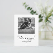 モノグラ結婚ム婚約パーティ写真招待状 案内ポストカード (スタンド正面)