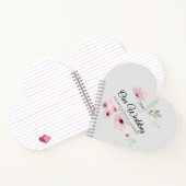 モノグラ結婚ム対ピンク赤面フローラ ノートブック (内部)