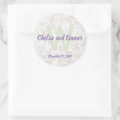 モノグラ結婚ム封筒用シールとシール ラウンドシール (バッグ)