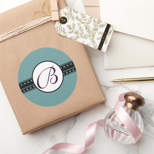 モノグラ結婚ム星縁ど ラウンドシール (ギフト)