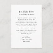 モノグラ結婚ム | エレガントスクリプモダント写真 サンキューカード (裏面)