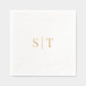 モノグラ結婚ム 箔ナプキン (正面)