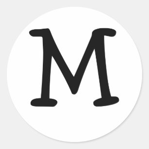 モノグラ結婚ムMのシールシール ラウンドシール