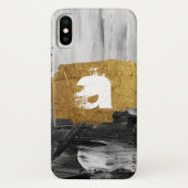 モノグラ絵を描ムのケパーソナライズされたース付き白黒 Case-Mate iPhoneケース (裏面)