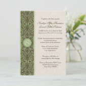 モノグラ縁どム巻(茶、聖人、クリーム) 招待状 (スタンド正面)