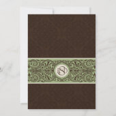モノグラ縁どム巻(茶、聖人、クリーム) 招待状 (裏面)