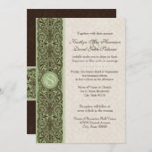 モノグラ縁どム巻(茶、聖人、クリーム) 招待状 (正面/裏面)