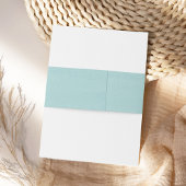 モノグラ航海のム結婚ズシックビーチターコイズ 招待状ベリーバンド