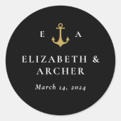 モノグラ航海のム結婚ズブラック ラウンドシール (正面)
