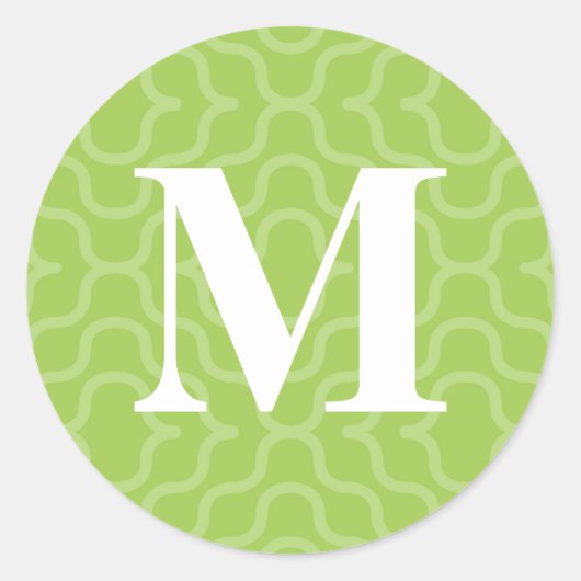 モノグラ華美ムコンテンポラリー – 文字M ラウンドシール (正面)