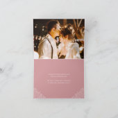 モノグラ葉ム・ピ結婚ンクの写真の円 サンキューカード (内部)