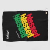 モノグラ賛美ムを印象付ける ゴルフタオル (横)