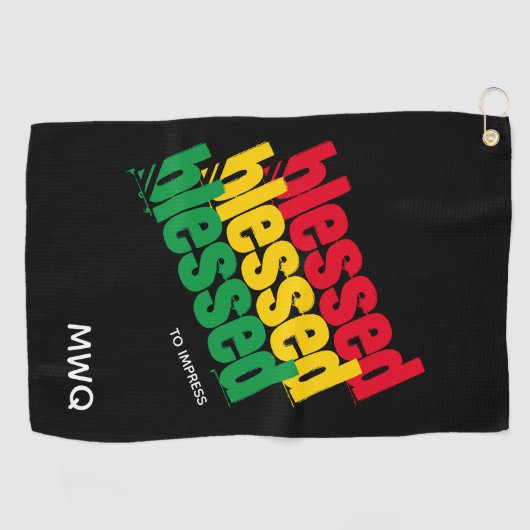 モノグラ賛美ムを印象付ける ゴルフタオル (横)