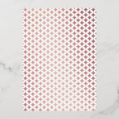 モノグラ遊ムのカー結婚ドの実在バラ金箔 箔招待状 (裏面)