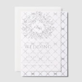 モノグラ離れムの結婚円 ベラム紙招待状 (オフセット (招待状))