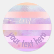 モノグレーム抽象芸術ストライプレインボーズインウォーターカラー 