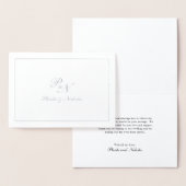 モノグ伝統的ラフォーマルム結婚ズ 箔カード (ディスプレー)