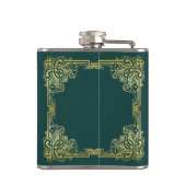 モノグ結婚ラムクラシック金ゴールド枠濃緑 フラスク (裏面)